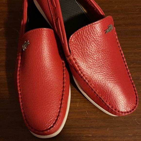 100 % leather f man size 8 color red. main image 4